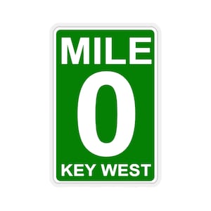 Mile Marker 0 Key West Sticker