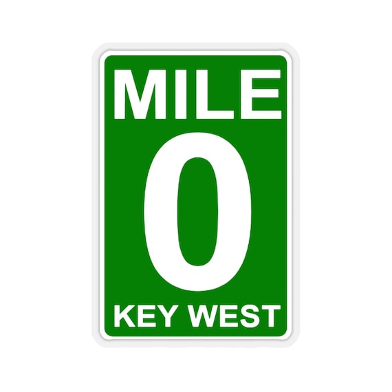 Mile Marker 0 Key West Sticker Etsy
