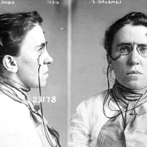 Emma Goldman Mugshot Print Poster