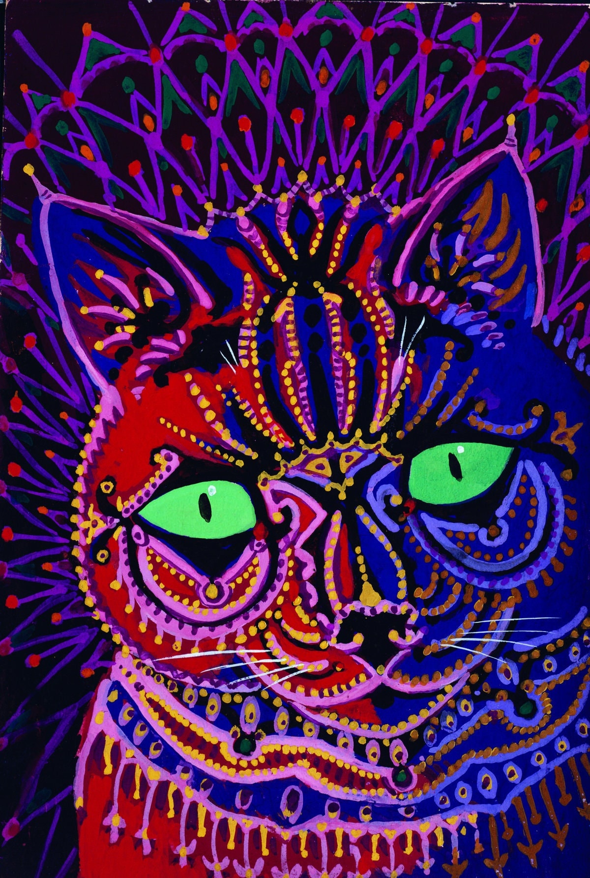フランク・ペイトン「鏡よ、鏡、世界で一番美しいのは誰？」工芸画 複製画印刷 猫 365cat.art 浮世絵シリーズ2025 月岡芳年の『美術世界』という