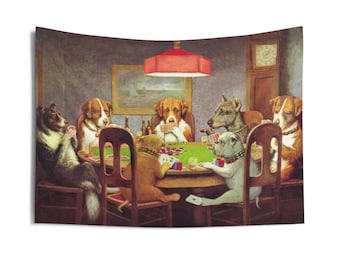 Dogs playing poker tapestry hotsell
