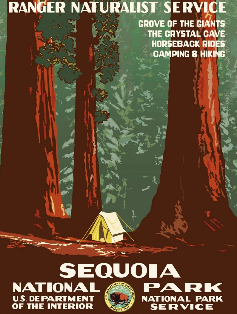 Sequoia National Park Ranger Naturalist Service Digital - Etsy