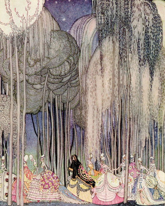Kay Nielsen of the Twelve Dancing Princesses From in Powder and