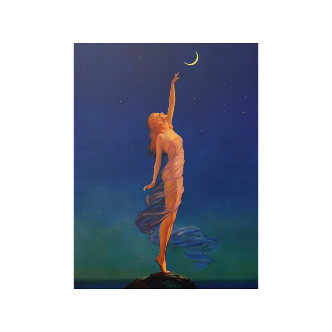 Reaching for the Moon by Edward Mason Eggleston Print Poster Etsy