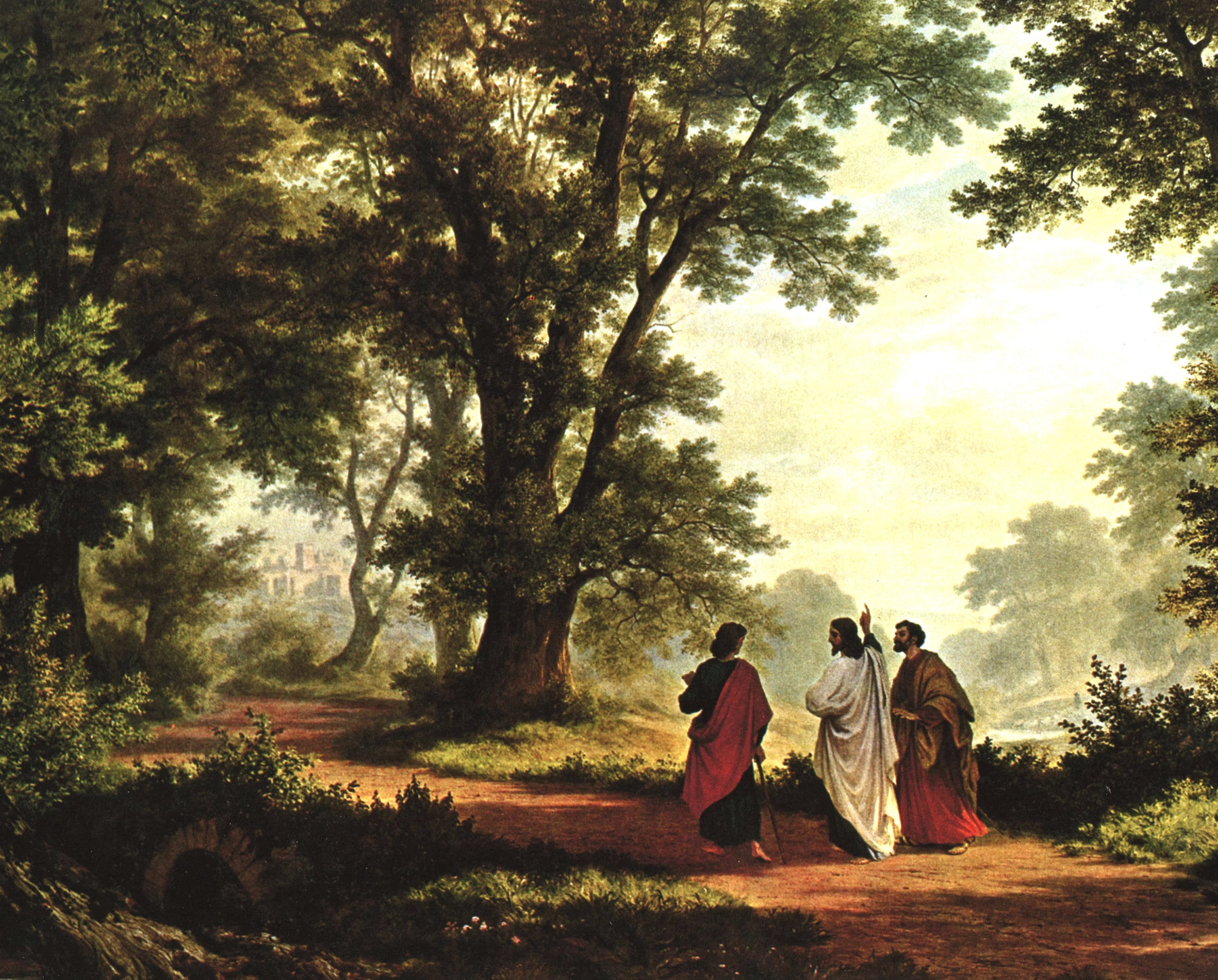 Road to Emmaus by Robert Zund Print Poster Etsy