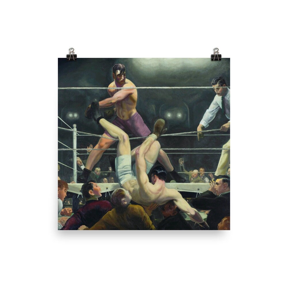 Dempsey And Firpo Painting By Bellows Print Poster Etsy