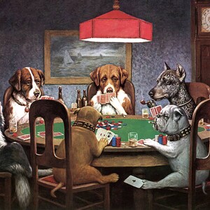 cassius marcellus coolidge dogs playing poker