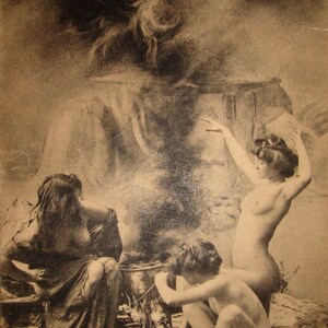 Witches Going To Sabbath 1910 12x16 Print Poster