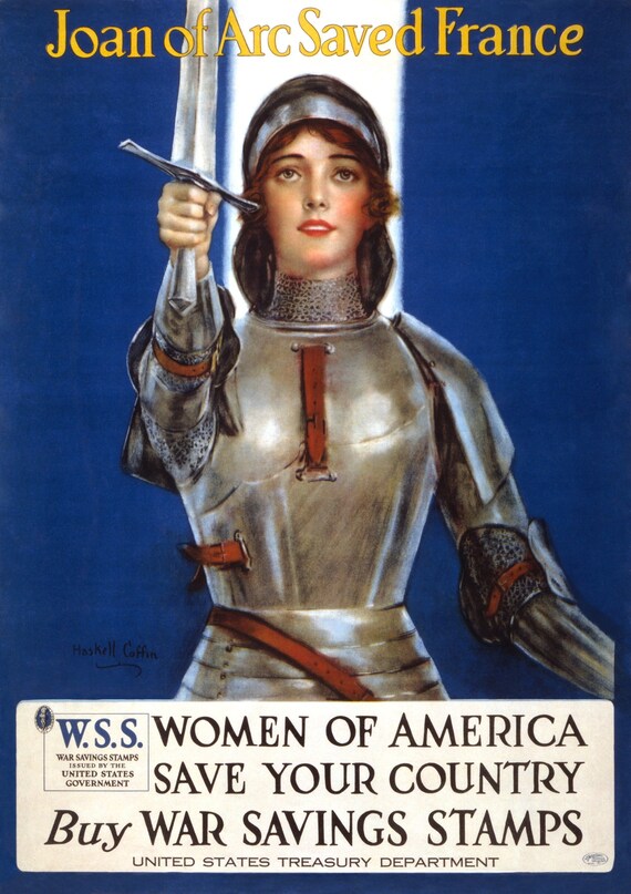 Joan Of Arc War Bonds Drive Print Poster
