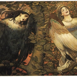 Los pájaros de la alegría y la tristeza - Sirin y Alkonost (1896)