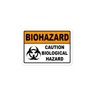 Sticker biologisch gevaarlijk waarschuwingsbord biologisch gevaar: