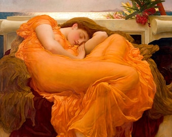 Flaming June By Frederick Leighton Print Poster