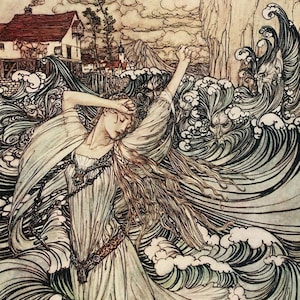 Arthur Rackham - Undine - Norse Mythology Print Poster