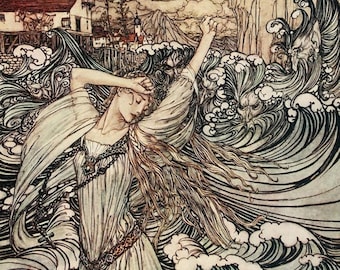 No.328 希少 アンティーク 洋書 古書　アーサー·ラッカム　ウンディーネ No.328 希少 アンティーク 洋書 古書 アーサー·ラッカム