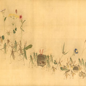 Procession Of Insects By Nishiyama Kan'ei Print Poster