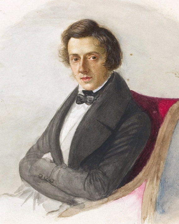 Frederic Chopin Portrait Print Poster - Etsy 日本