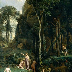 Camille Corot - Diana And Actaeon (Diana Surprised At Her Bath) Print Poster