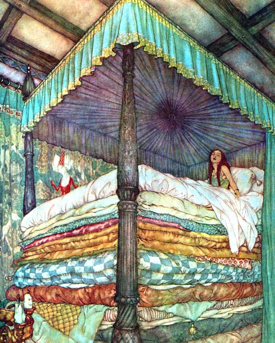 princess-and-the-pea-print-fairy-tale-hans-andersen-edmund-dulac