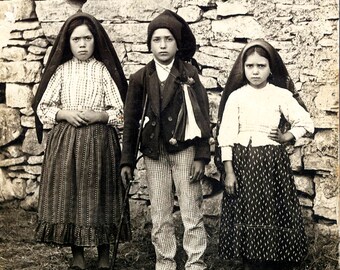 The Three Children Of Fatima Photograph Jacinta Francesco Lucia Print Poster