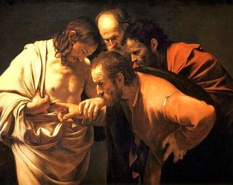 Caravaggio - The Incredulity of Saint Thomas Print Poster