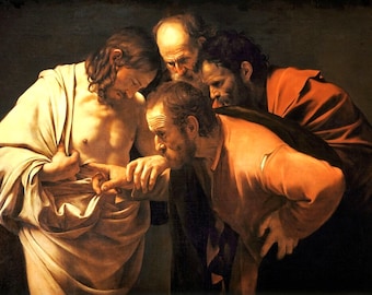 Caravaggio - The Incredulity of Saint Thomas Print Poster