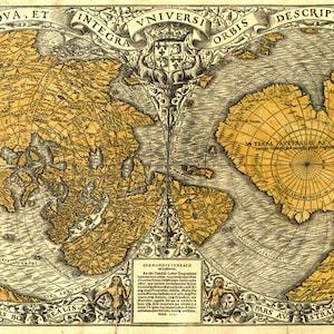 Die Oronteus Finaeus Karte Der Welt 1531 Print Poster