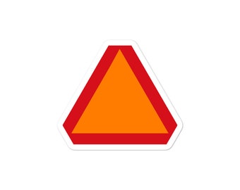 Slow Moving Vehicle Sign Sticker