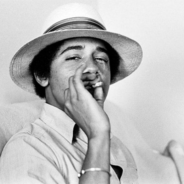 Young Barack Obama Smoking Weed (New High Resolution) Print Poster