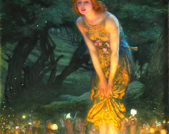 Midsummer Eve Edward Robert Hughes 1908 Print Poster