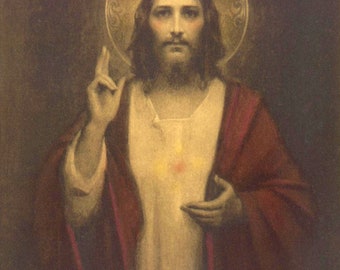 Sacred Heart Of Jesus Holy Spirit Print Poster