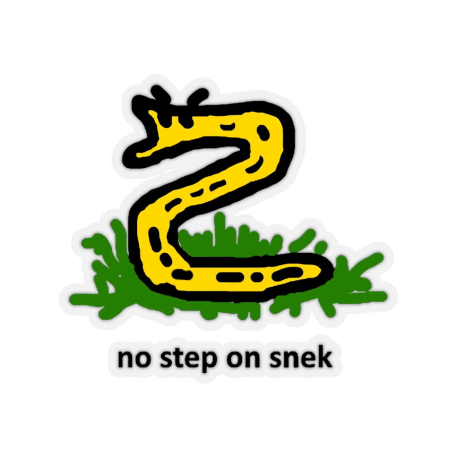 No Step On Snek Transparent Sticker Etsy