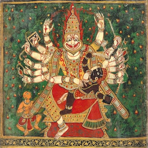 Vishnu Avatar Of Narasimha Print Poster