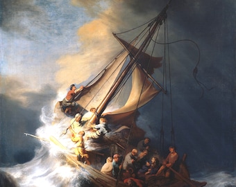 La tempête sur la mer de Galilée par Rembrandt Van Rijn téléchargement numérique