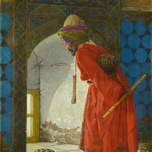 Osman Hamdi Bey - The Tortoise Trainer (1900) Print Poster