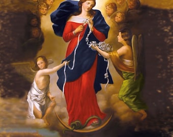 Our Lady Undoer Of Knots Portrait Print Poster
