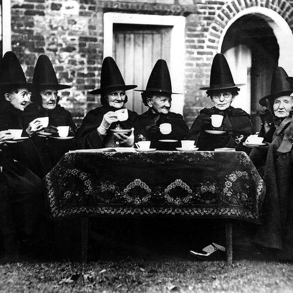 Welsh Witches - Tea Party Vintage Digital Download
