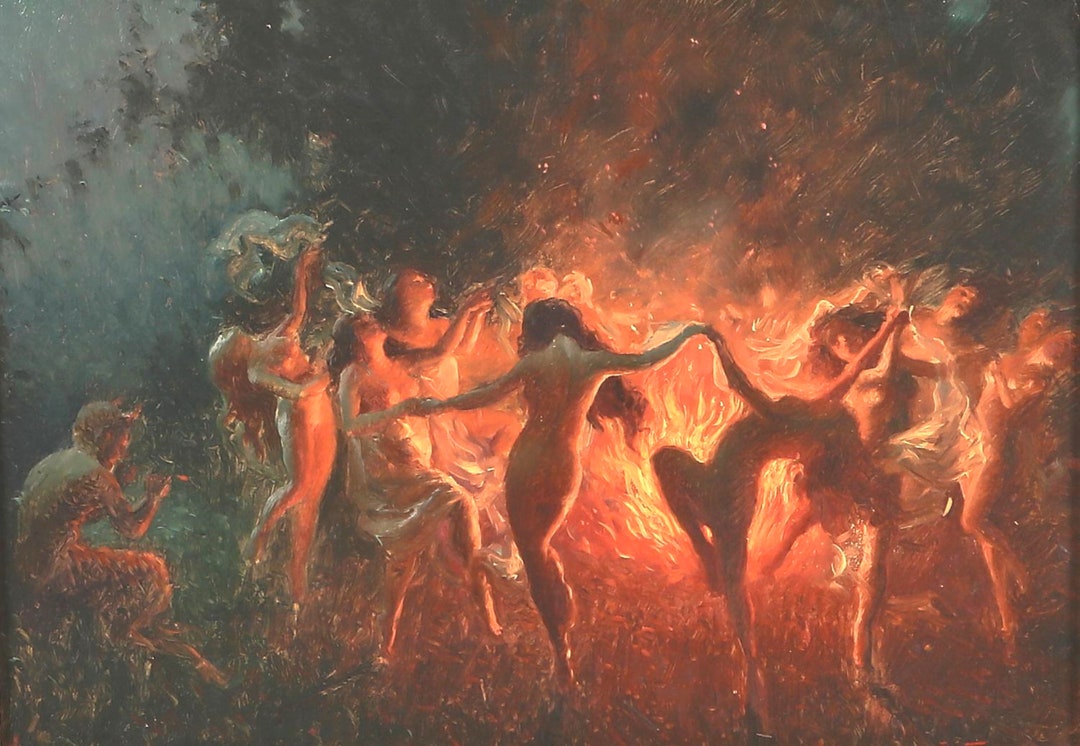 Joseph Tomanek Fire Dance 1889 Print Poster - Etsy