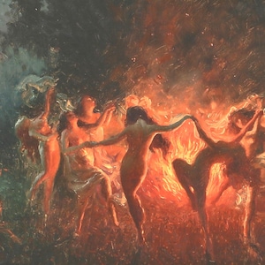 Joseph Tomanek - Fire Dance 1889 Print Poster