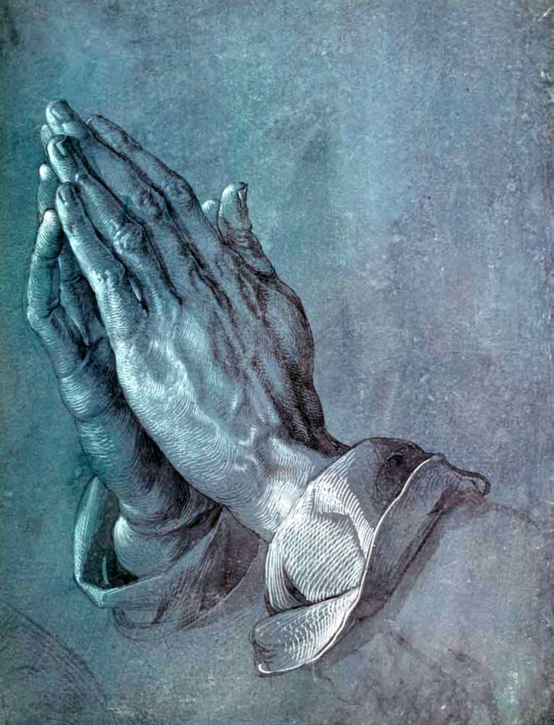 Praying Hands Drawing By Albrecht Dürer Print Poster Etsy