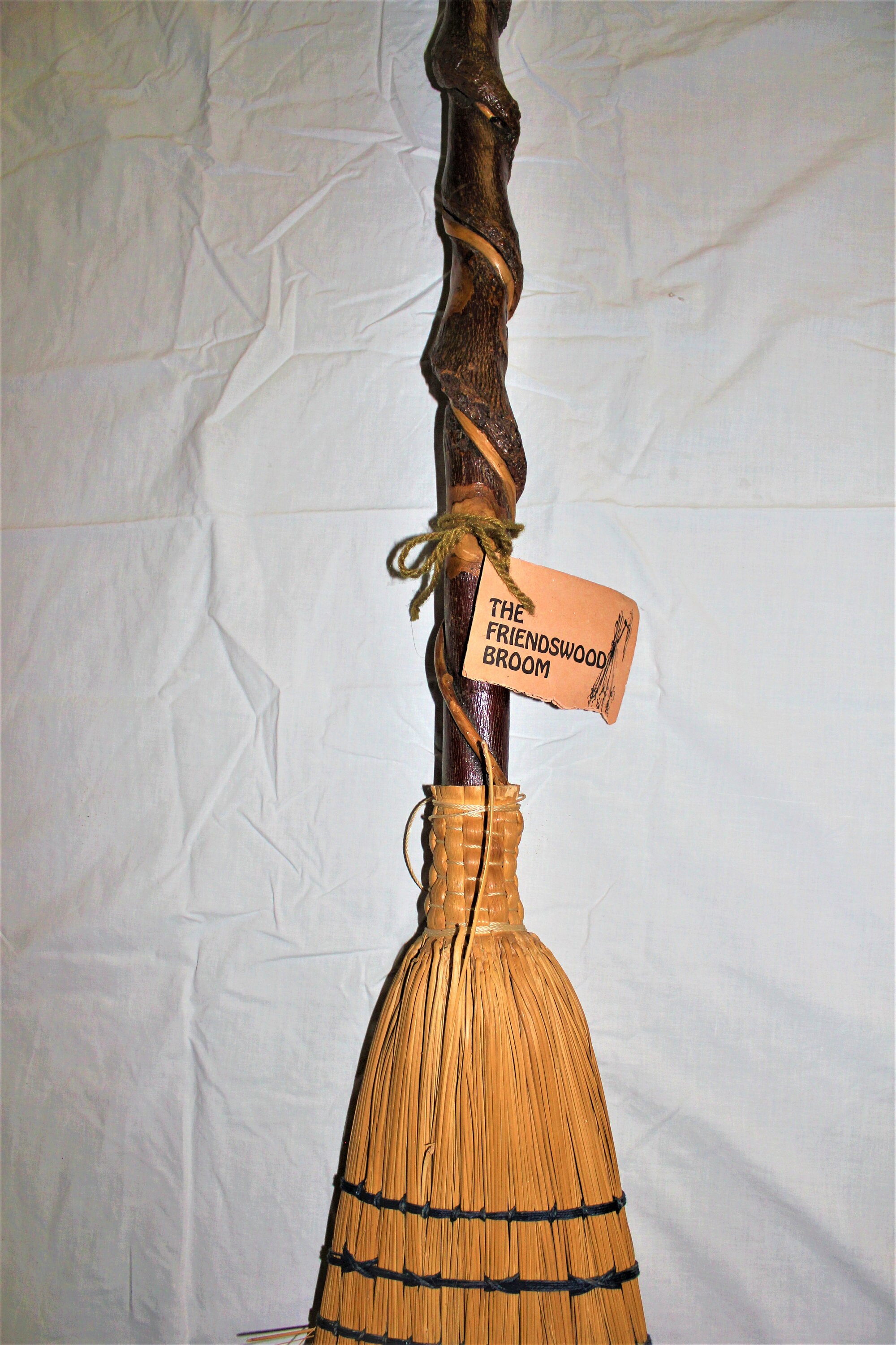 Two Vintage Broom Art Pieces Including Friendswood Broom by Ralph Gates