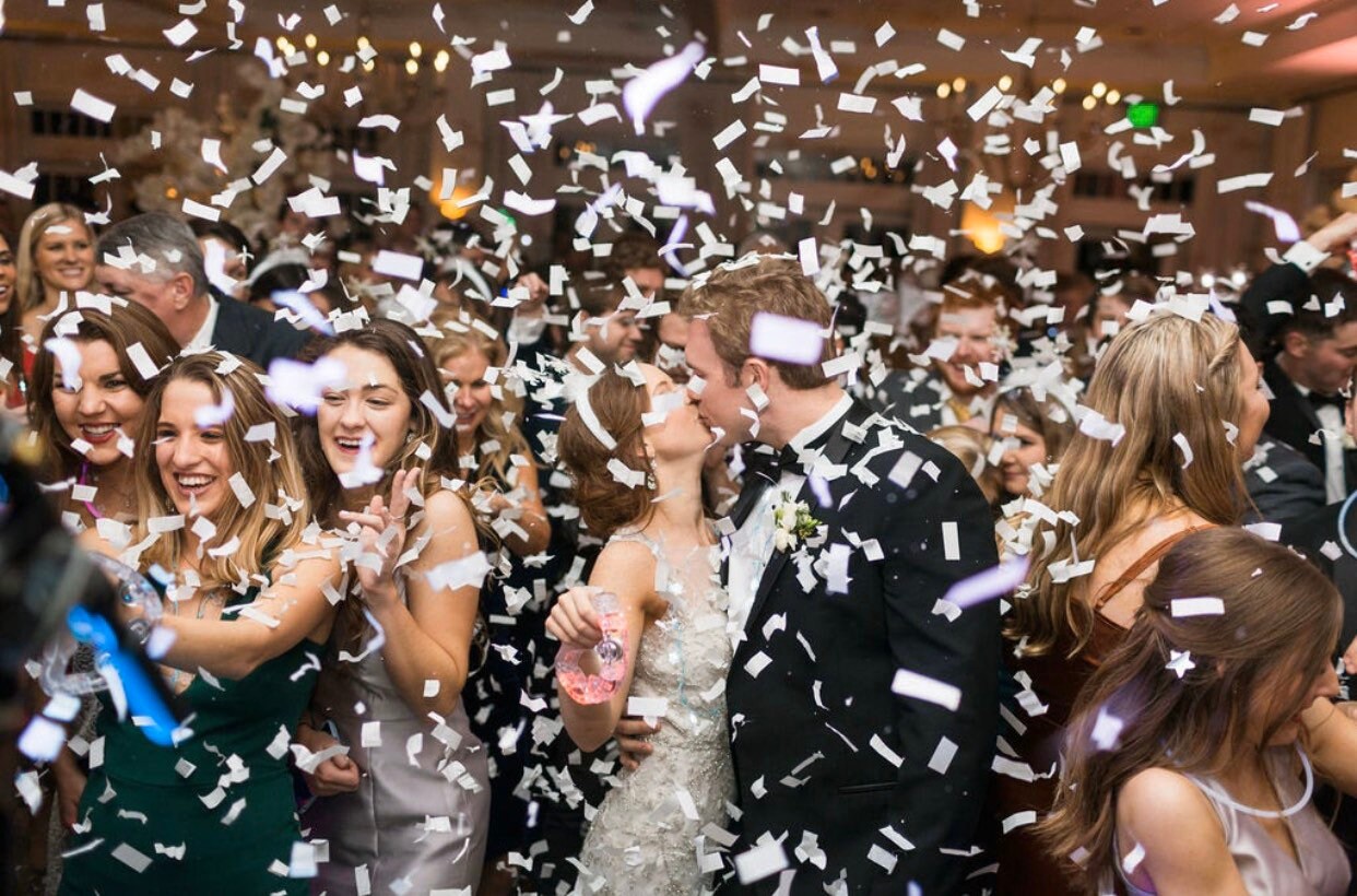 Wedding Confetti Cannon Biodegradable White Confettis Etsy