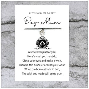 POODLE WISH BRACELET • Dog Mum Wish Bracelet • Dog Mom Bracelet • Poodle Wish Bracelet • Dog Wish Bracelet • Dog Mum Gift
