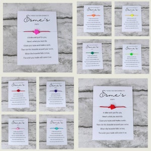 PARTY BAG FILLERS • Party Bag Wish Bracelet • Charm Bracelet • Wish Bracelet • Beaded Bracelet • String Bracelet • Kids Bracelet
