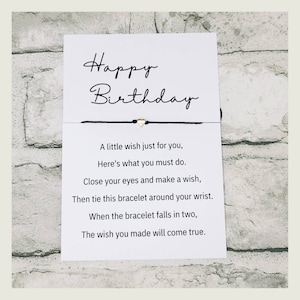 GEBURTSTAGSWUNSCH ARMBAND • Happy Birthday Wish Armband • Bettelarmband • Wunscharmband