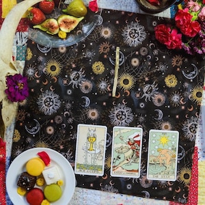 Celestial Witch Tarot Wrap Tarot Spread Cloth Tarot Reading Cloth Handmade
