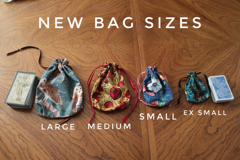 Small Skulls and Anatomy Mini Tarot Deck Bag Oracle Bag Rune Bag Dice ...