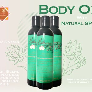 Emaya&#39;s Beauty Care 100% Natural All-Purpose Premium 4 Blend Body Oil with Natural SPF 10 (Size 8oz)