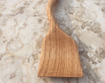Handmade oak spatula