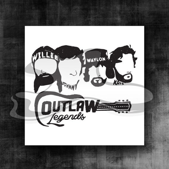 Download Distressed Country Outlaws Vector Svg Artwork Etsy