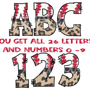 baseball clipart letters, hand drawn doodle letters, baseball alphabet letters png